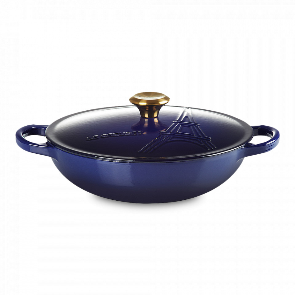 Кастрюля с крышкой Eiffel Tower LE CREUSET Indigo 30 см чугун синий