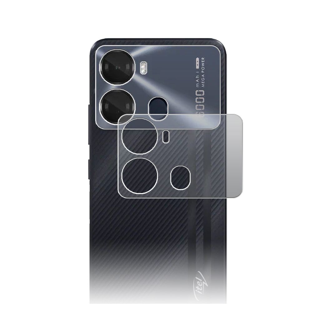 

Стекло защитное гибридное МАТОВОЕ Krutoff для блока камер ITEL P40 2 шт