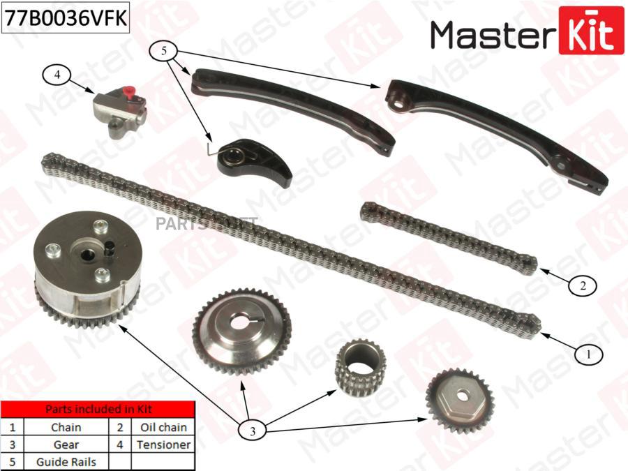 

К-Т Грм Masterkit 77b0036vfk Nissan: 1.6i Hr16de 10- Full MasterKit арт. 77B0036VFK