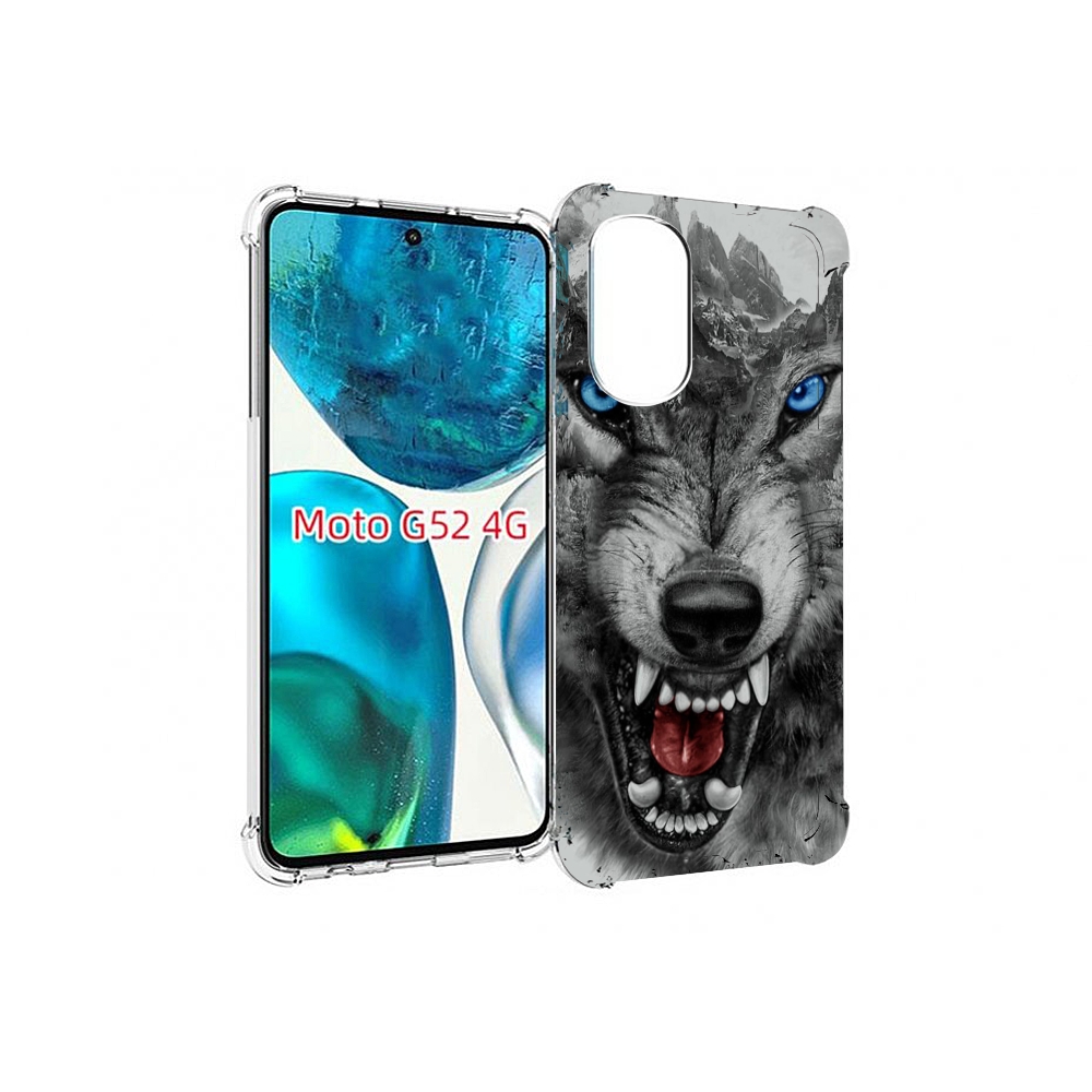 

Чехол MyPads Волк-частица мужской для Motorola Moto G82 / Moto G52, Прозрачный, Tocco