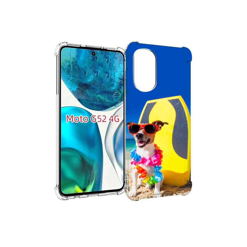 

Чехол MyPads Гавайская-собака для Motorola Moto G82 / Moto G52, Прозрачный, Tocco