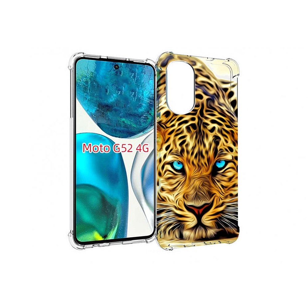 

Чехол MyPads Голубоглазый-гепард для Motorola Moto G82 / Moto G52, Прозрачный, Tocco
