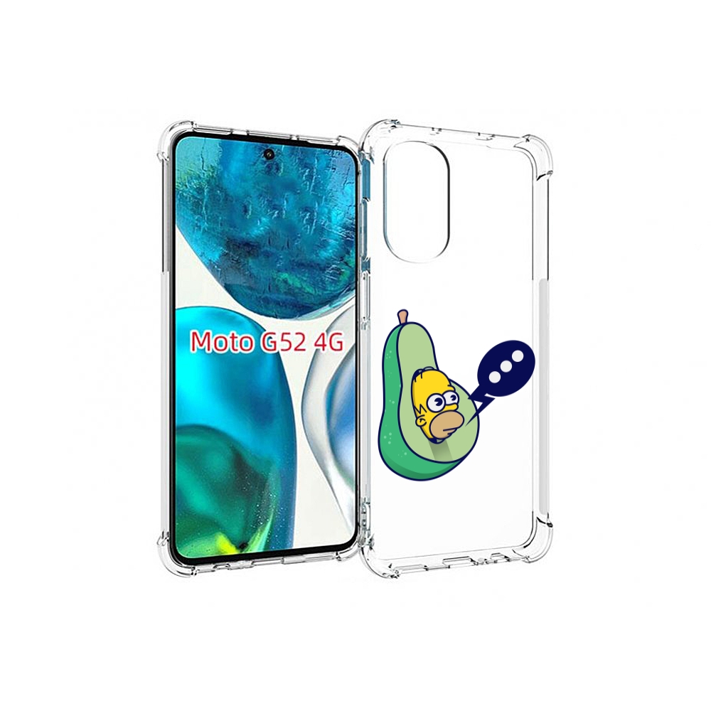 

Чехол MyPads Гомер-авокадо для Motorola Moto G82 / Moto G52, Прозрачный, Tocco