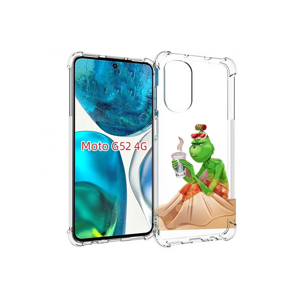

Чехол MyPads Гринч-в-платье для Motorola Moto G82 / Moto G52, Прозрачный, Tocco