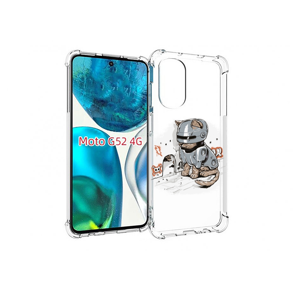 

Чехол MyPads Грозный кот для Motorola Moto G82 / Moto G52, Прозрачный, Tocco