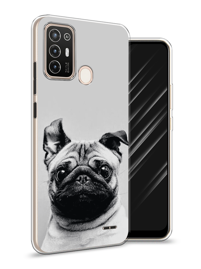 

Чехол Awog на ZTE Blade A52 / ЗТЕ Блэйд A52 "Ушастый мопс", Разноцветный, 136250-1