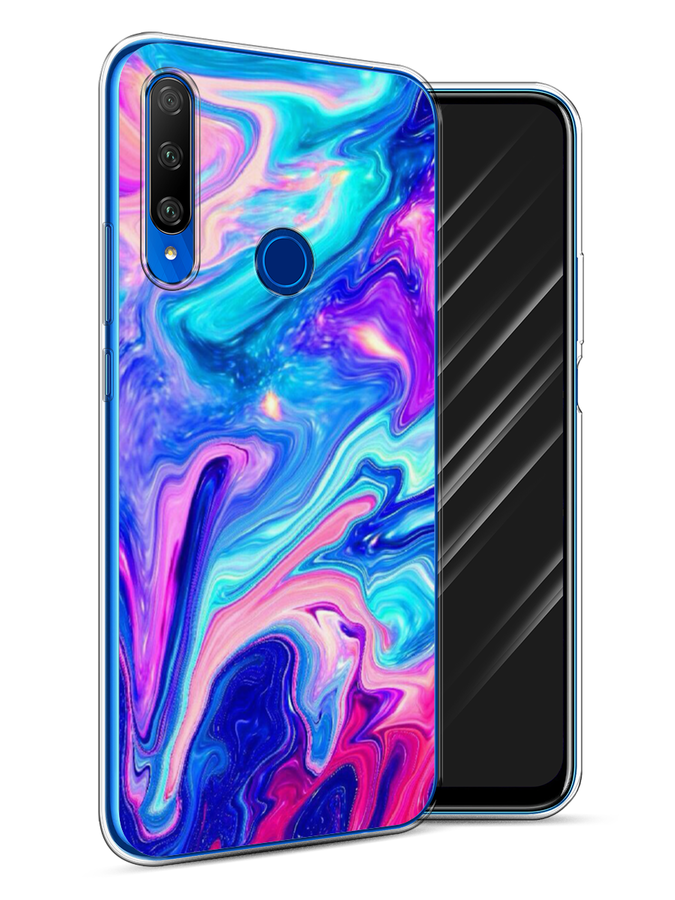 

Чехол Awog на Honor 9X Premium "Потеки краски", Разноцветный, 610650-10