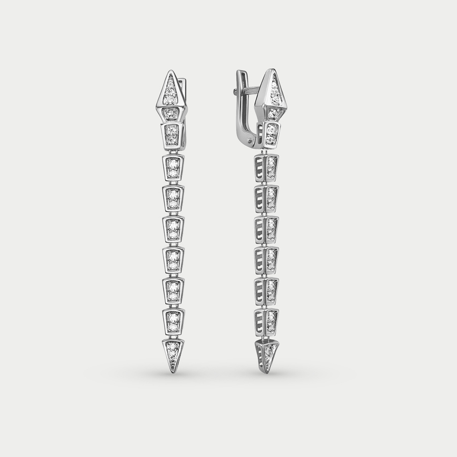 

Серьги из белого золота Berger б120361, фианит, б120361