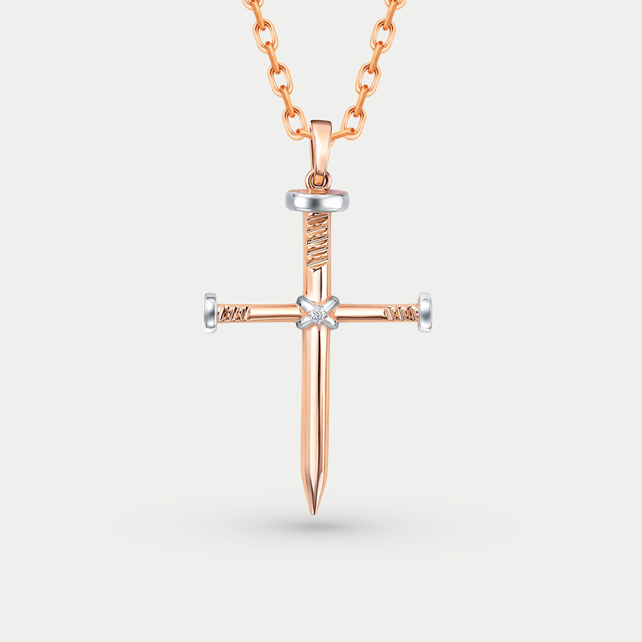 

Кулон из красного золота Berger 080024, фианит, 080024