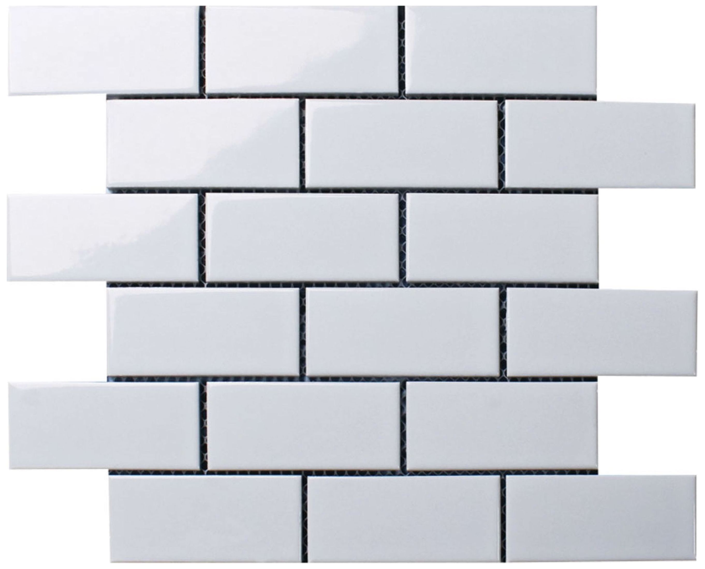 Керамическая мозаика StarMosaic Brick белая 35,5х30 см