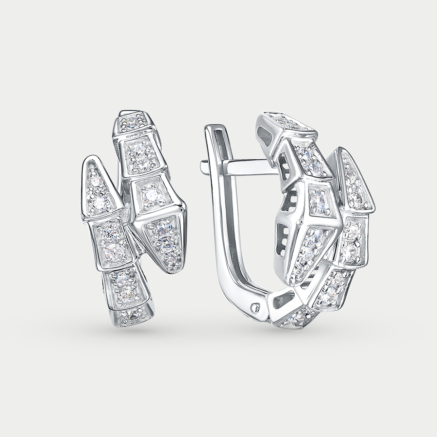 

Серьги из белого золота Berger б120323, фианит, б120323