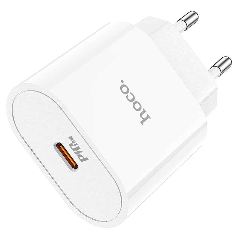 

Сетевое зарядное устройство Hoco C94A Lineal Type-C/PD20W+QC3.0 EU 3000mA, белый