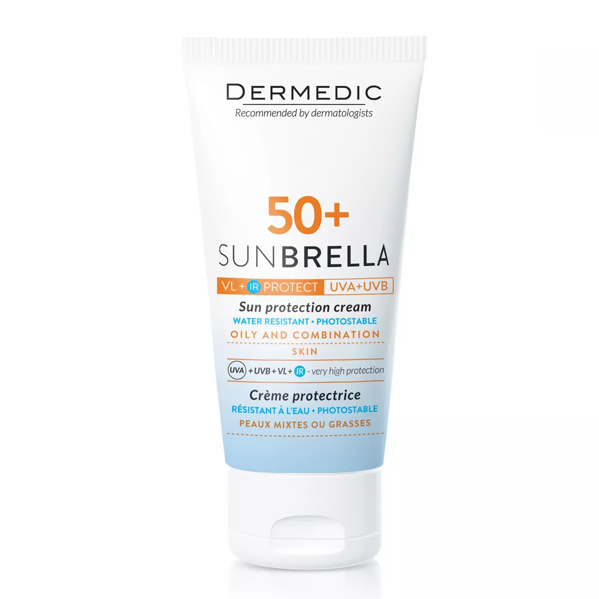 Солнцезащитный крем Dermedic Sunbrella SPF 50+ для жирной кожи и комбинированной кожи 50 г