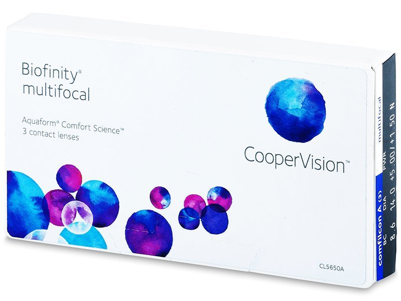 Купить Biofinity multifocal 3 линзы, Линзы контактные CooperVision Biofinity multifocal 3 шт. +4, 5/+1, 00/D