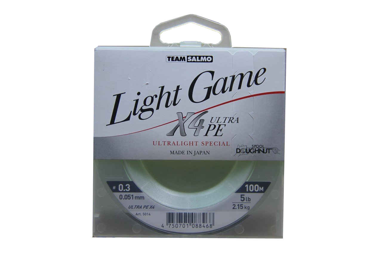 

Леска плетёная Salmo Light Game Fine Green X4 100/0051, Light Game Fine