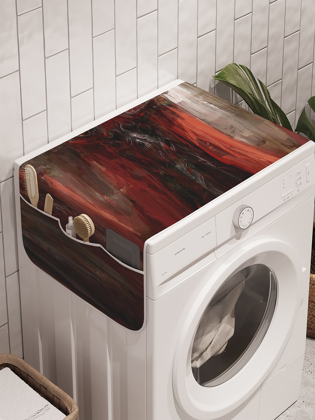 фото Органайзер "красный плащ" на стиральную машину, 45x120 см ambesonne