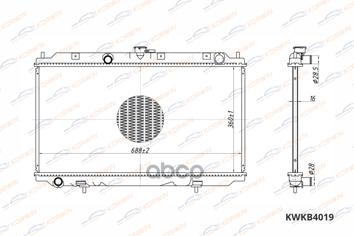 Радиатор Охлаждения Nissan Almera N16/Primera P12 (-08) Mt (Гарантия 2 Года) KORWIN арт. K