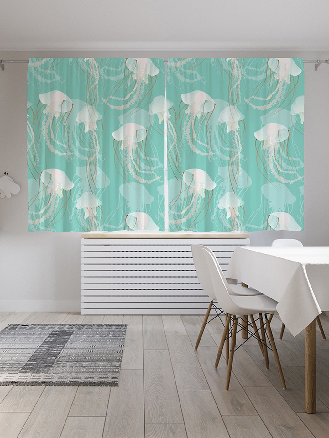 

Шторы под лён «Опасные медузы», серия Oxford DeLux, 290х180 см