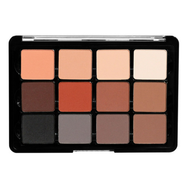 Палетка Viseart для макияжа глаз матовые стойкие из 12 оттенков 01 Neutral Matte 24 г