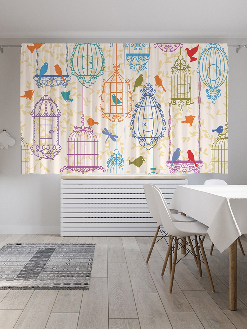 

Шторы под лён «Поющие канарейки», серия Oxford DeLux, 290х180 см