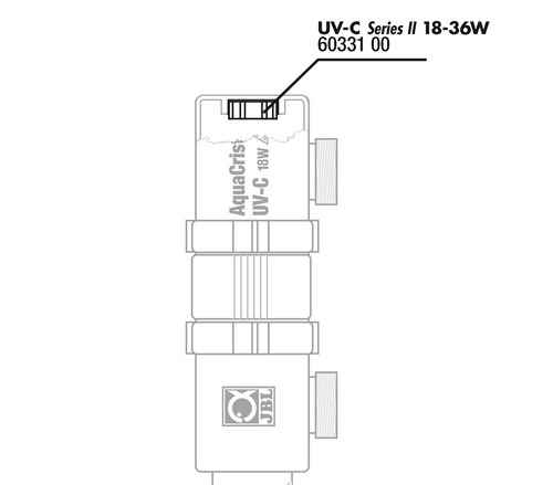 фото Верхняя прокладка кварцевого кожуха jbl для uv-c стерилизаторов 18 и 36 ватт