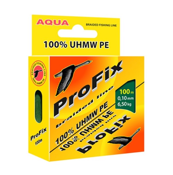 фото Леска плетеная aqua profix 0,1 мм, 100 м, 6,5 кг, dark green