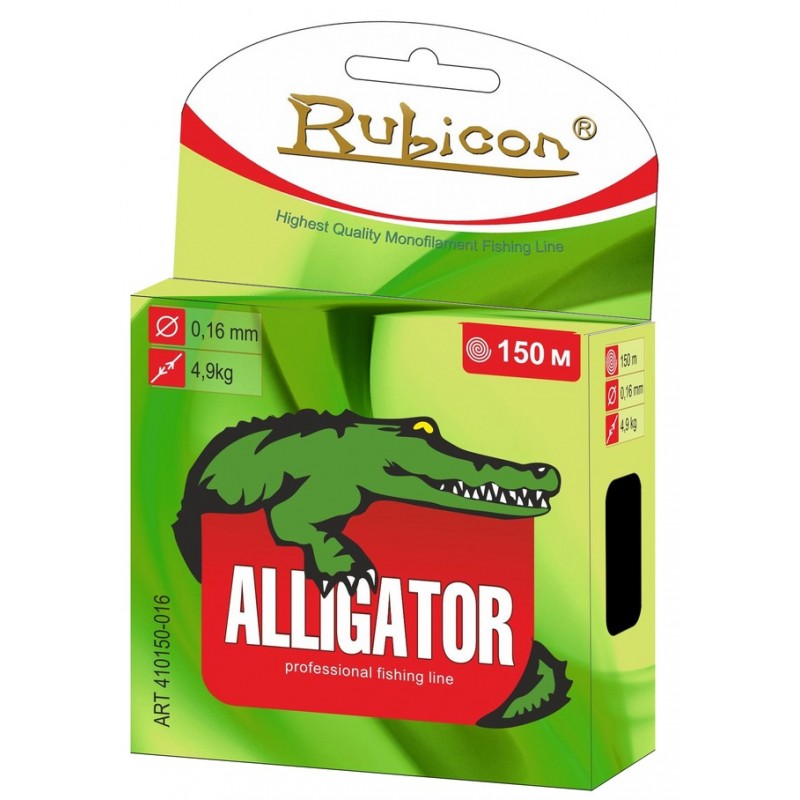 

Леска монофильная Rubicon Alligator 0,22 мм, 150 м, 7,2 кг, dark green, Alligator