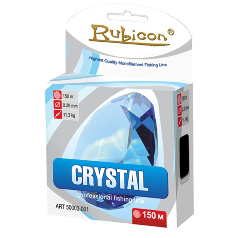 

Леска монофильная Rubicon Crystal 0,3 мм, 150 м, 9,5 кг, light gray, Серый, Crystal