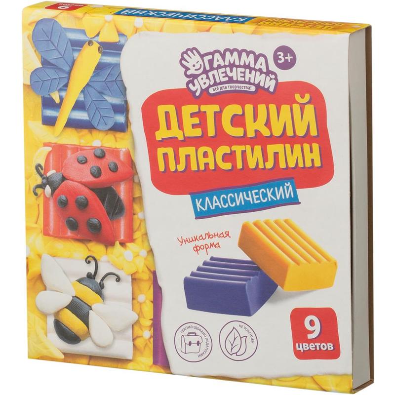 

Пластилин Гамма увлечений Классический, 9 цветов