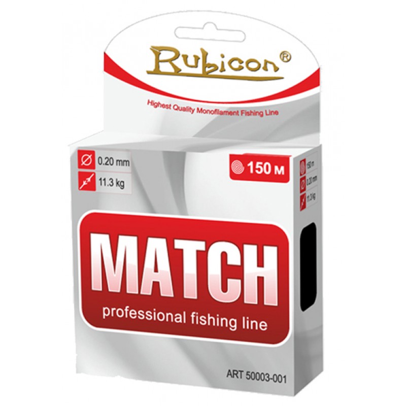 фото Леска монофильная rubicon match 0,28 мм, 150 м, 7,9 кг, grey