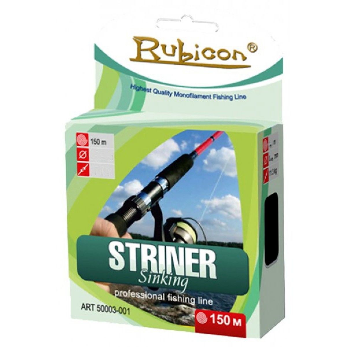 

Леска монофильная Rubicon Striner Sinking 0,16 мм, 150 м, 4,6 кг, olive, Striner Sinking