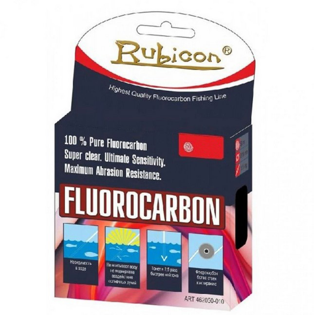 фото Леска fluorocarbon 100 м rubicon