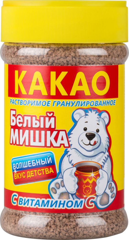 

Какао Белый мишка растворимое гранулированное с витамином C 375 г
