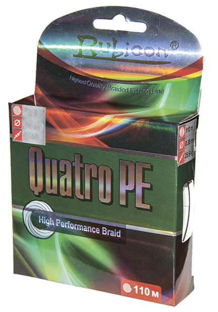 Леска плетеная Rubicon Quatro PE 0,3 мм, 110 м, 21,9 кг, multicolor