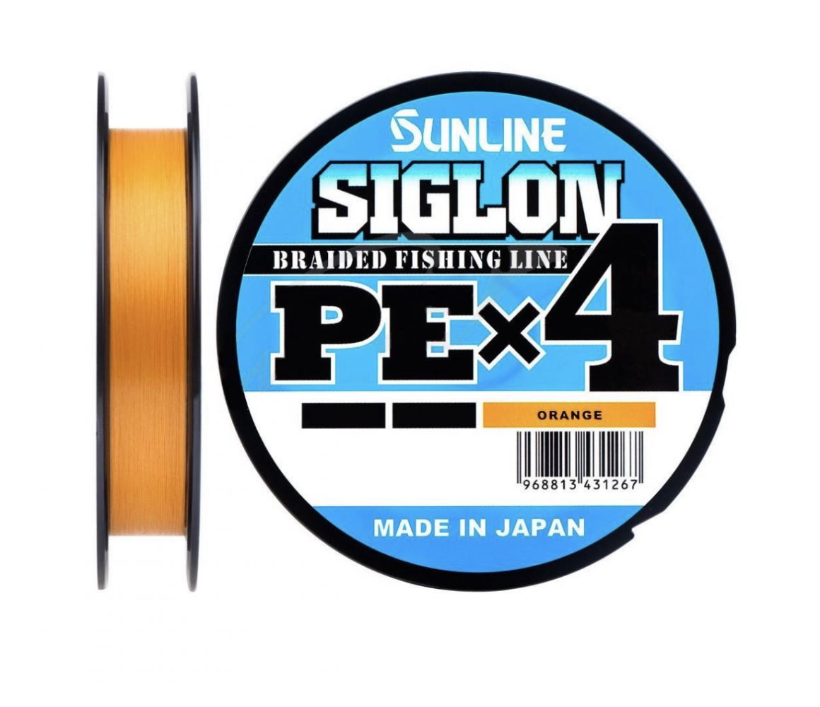 

Леска плетеная SunLine Siglon PE X4 0,21 мм, 150 м, 11 кг, orange, Siglon PE X4