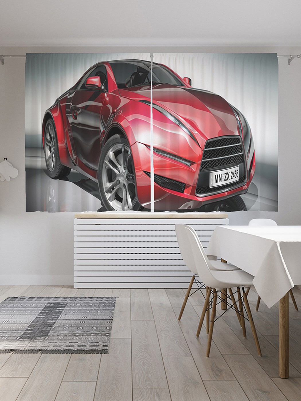 фото Шторы под лён «автомобильная выставка», серия oxford delux, 290х180 см joyarty