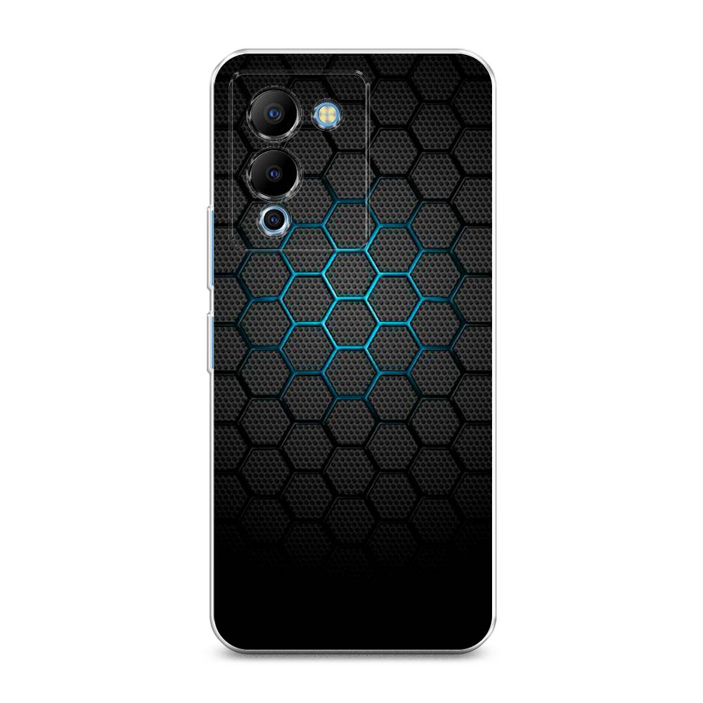 

Силиконовый чехол "Бирюзовые соты" на Infinix Note 12 G96, Разноцветный, 3101550-3