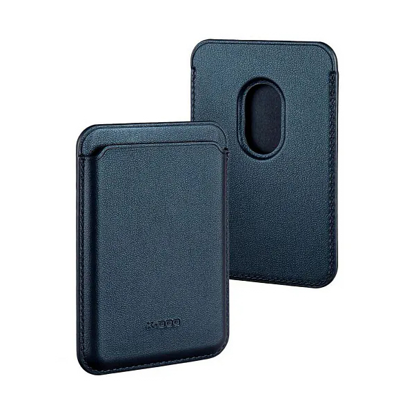 

Чехол K-Doo Leather Wallet MagSafe (Dark Blue), Синий