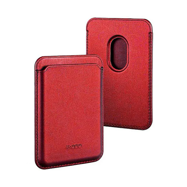 

Чехол K-Doo Leather Wallet MagSafe (Red), Красный