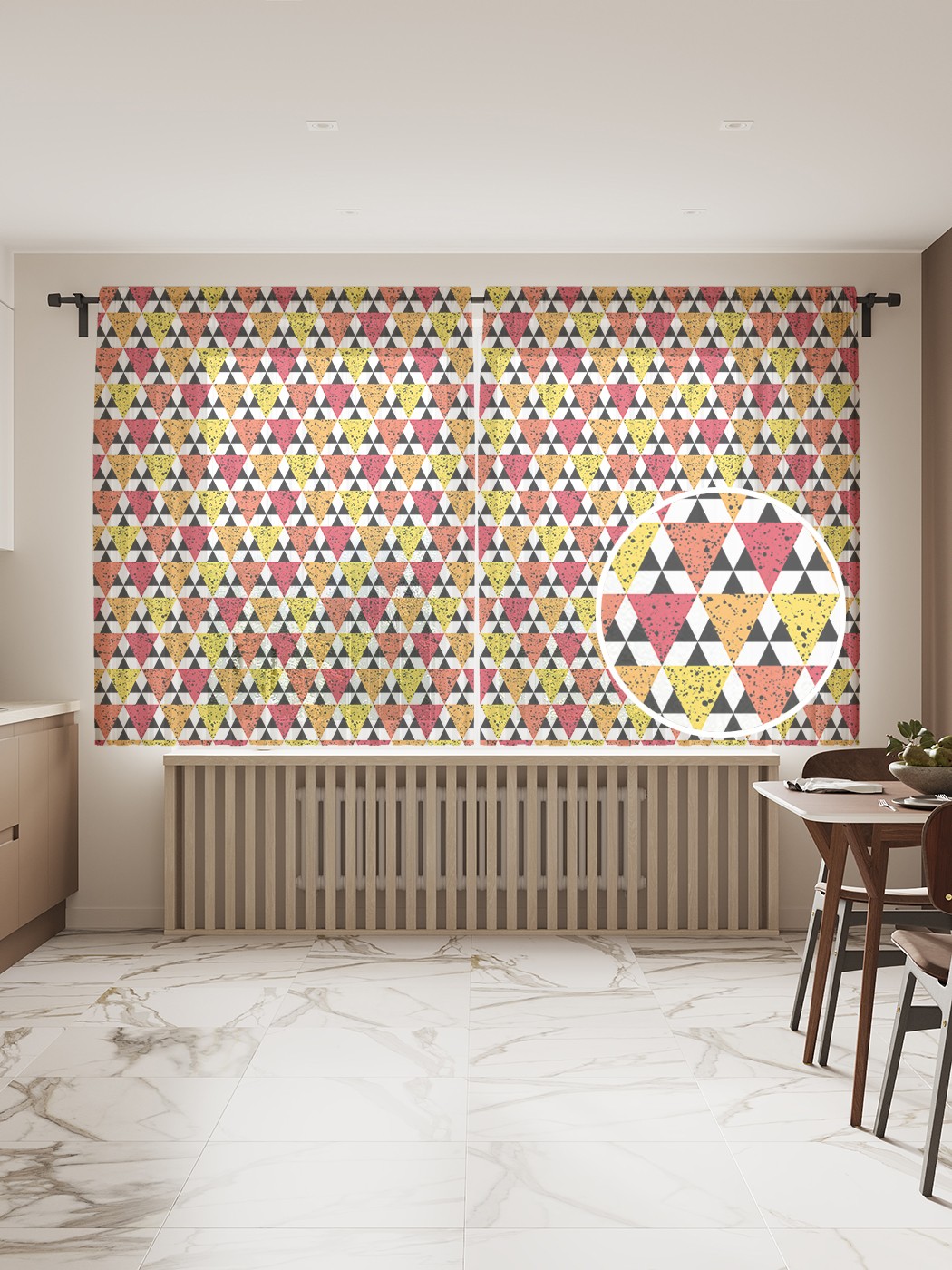 

Фототюль JoyArty "Геометрическое наложение треугольников" 145x180см, Геометрическое наложение треугольников