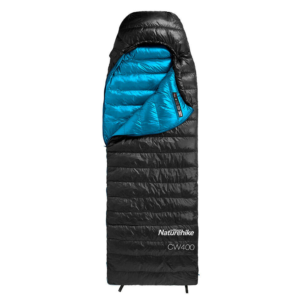 Мешок спальный Naturehike CW400 NH18C400-D, M, черный, молния слева, 6927595761663L