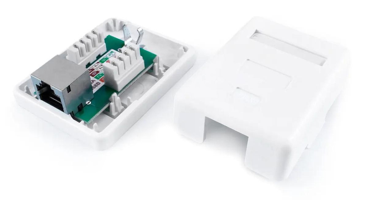 

Розетка Hyperline SB1-1-8P8C-C6-SH-WHRJ45 1 кат.6 FTP бел. упак.1шт, Белый, Розетка Hyperline (SB1-1-8P8C-C6-SH-WH)RJ45 1 кат.6 FTP бел. (упак.:1шт)