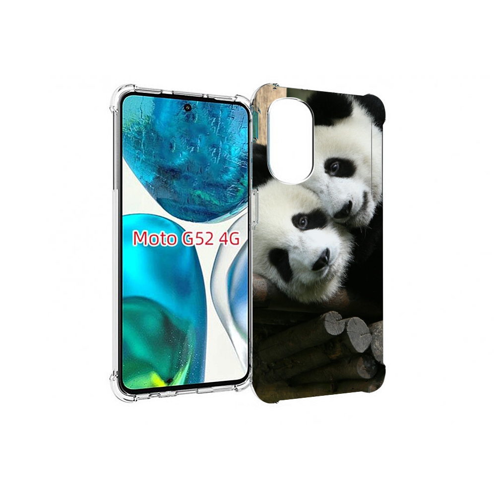 

Чехол MyPads Две-панды для Motorola Moto G82 / Moto G52, Прозрачный, Tocco