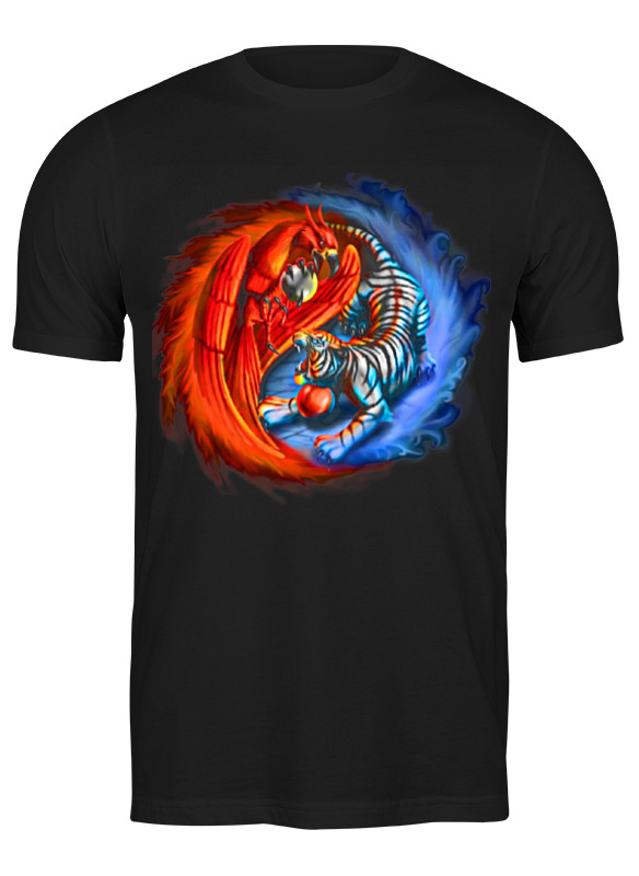 

Футболка мужская Printio Yin yang черная XL, Черный, Yin yang