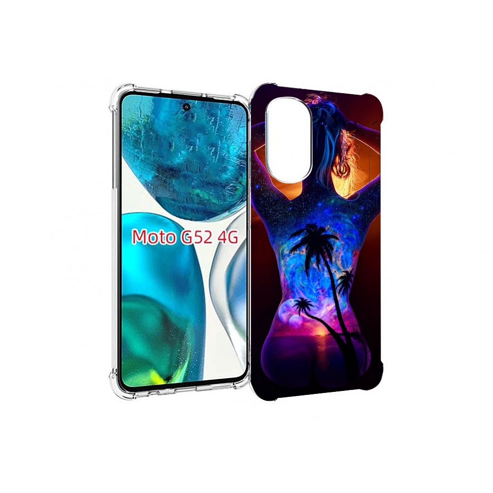 

Чехол MyPads Девушка-и-пальмы женский для Motorola Moto G82 / Moto G52, Прозрачный, Tocco