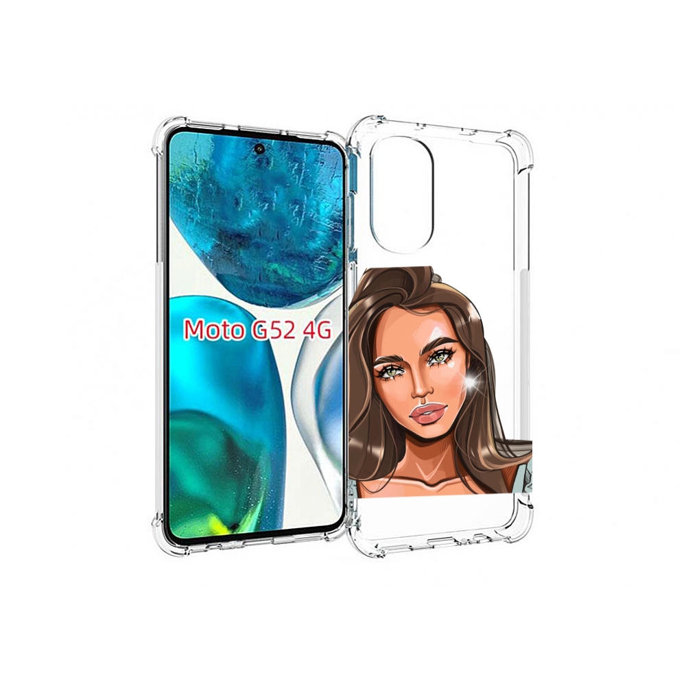 

Чехол MyPads Девушка-с-зелеными-глазами для Motorola Moto G82 / Moto G52, Прозрачный, Tocco