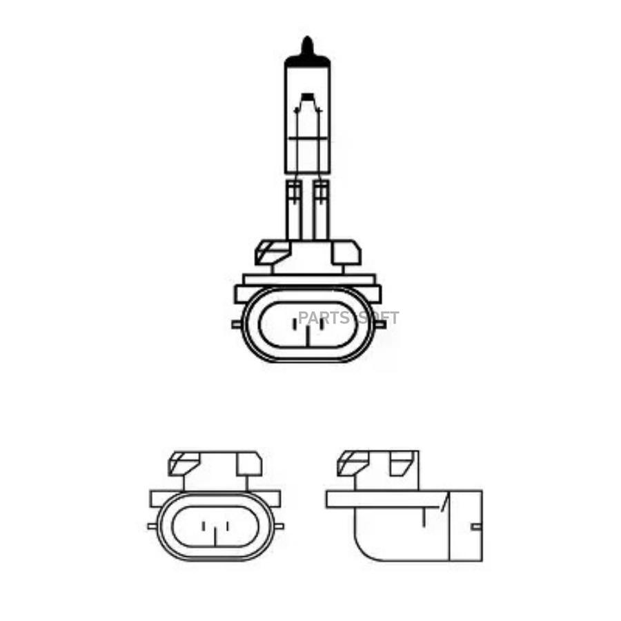 

Лампа Галогенная H27w/2 12v 27w "Philips" Philips арт. 12060C1