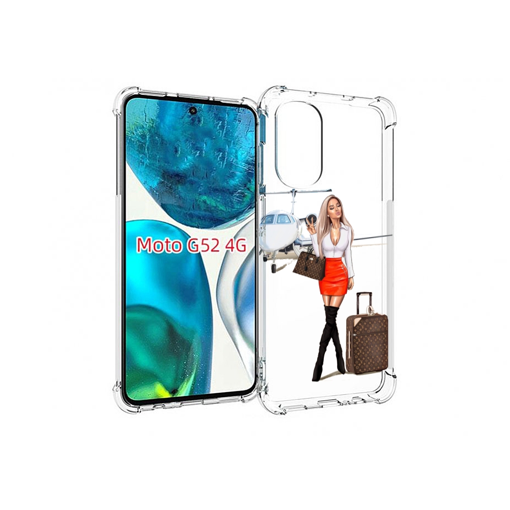 

Чехол MyPads Деловая-девушка женский для Motorola Moto G82 / Moto G52, Прозрачный, Tocco