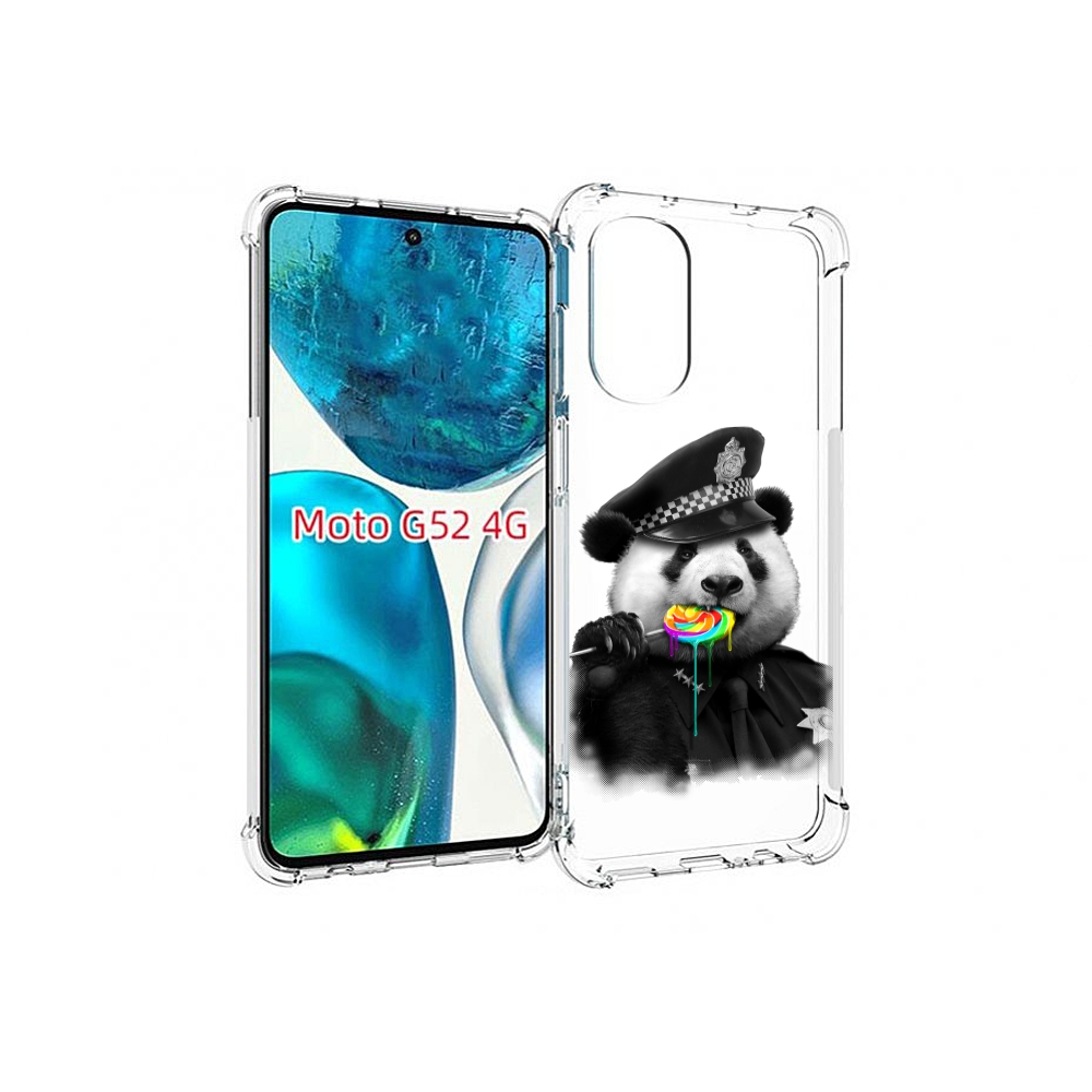 

Чехол MyPads Панда полиция для Motorola Moto G82 / Moto G52, Прозрачный, Tocco