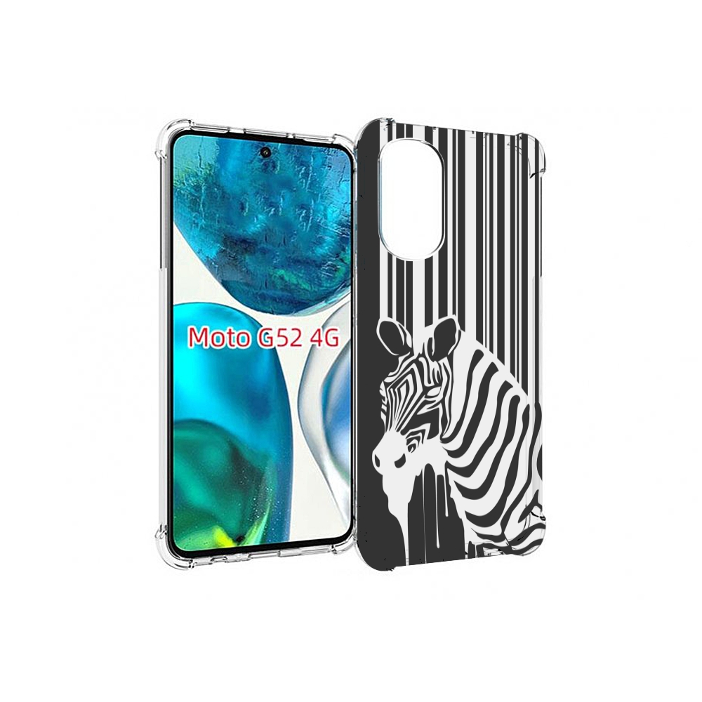 

Чехол MyPads Зебра для Motorola Moto G82 / Moto G52, Прозрачный, Tocco
